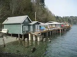 高床住居アメリカ合衆国ワシントン州ピュージェット湾
