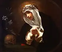 バルダッサーレ・フランチェスキーニ作『シエナの聖カタリナ(Saint Catherine of Siena)』 17世紀、ダリッジ美術館