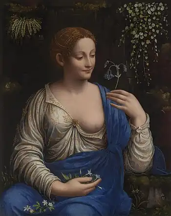 フランチェスコ・メルツィ『フローラ』1520年頃 エルミタージュ美術館所蔵