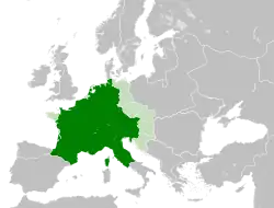 ローマ帝国の位置