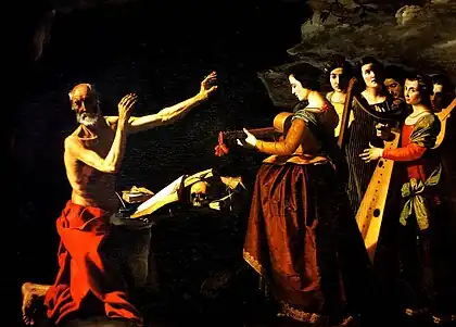 『聖ヒエロニムスの誘惑』(1640年代) サンタ・マリア・デ・グアダルーペ王立修道院