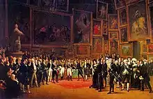 「1824年のサロンで賞を授与するシャルル10世」(1825)