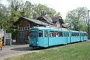フランクフルト市電末期の塗装で運用に就くO形（2004年撮影）