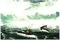 「Franklin's canoes in gale」