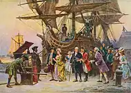 1785年のベンジャミン・フランクリンのフィラデルフィア帰還