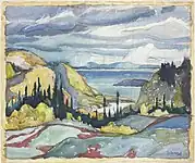 "Untitled (Pines, Lake Superior)" (1925)