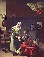 『売春宿の場面』(1658)マウリッツハイス美術館蔵