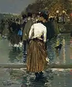 「パリの通りの夕暮れ」(1888)