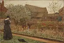 The Old Farm Garden、(1871)、水彩 コートールド美術研究所 蔵