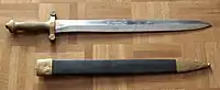 フランス軍の Modèle original 1816 artillerie épée courte（1816年式砲兵短剣）フランス軍の装備した砲兵刀には「キャベツ切り（coupe-chou）」の通称がついていた。