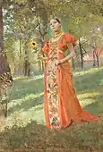 ヒマワリを持つ少女 (1895)