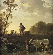夕日を眺める男 (1857)
