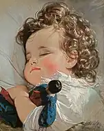 「2歳の時の王女Marie Franziska 」(1836)