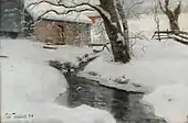 「ノルウェーの冬の風景」（1890年）