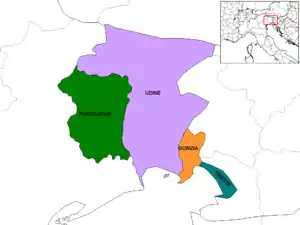 Provinces of Friuli-Venezia Giulia.