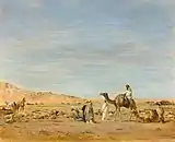 『サハラのキャンプ』(1872)ウジェーヌ・フロマンタン(1820-1876)