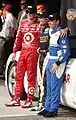 予選上位3人（左からディクソン・タグリアーニ・セルビア）