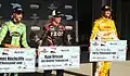 予選上位3人（左からヒンチクリフ・ブリスコー・ハンター＝レイ）