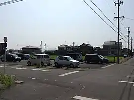 渕高町字蔭島の尾西線渕高6号踏切付近