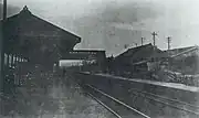 大正時代の藤枝駅ホーム