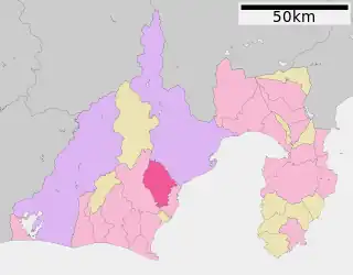藤枝市位置図