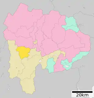 富士川町位置図