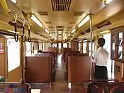 「赤富士」の車内