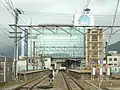 富士吉田駅当時の駅構内（2010年10月）