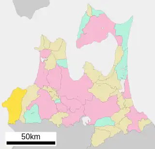 深浦町位置図
