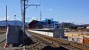 建設中の駅ホーム（2018年1月1日）