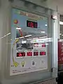 1階コンコース上の発電量表示板