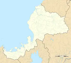 美浜事件の位置(福井県内)