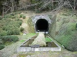 旧北川内隧道北川内駅附近(福岡県八女市上陽町)