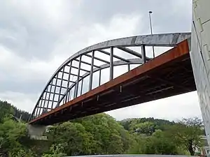 逢隈橋 手前側は福島県福島市飯野町 対岸は福島市松川町