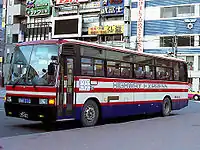 高速バス（旧塗装、JRバス関東からの譲受車）P-MS725SA改（あぶくま号）