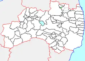伊達町の県内位置図