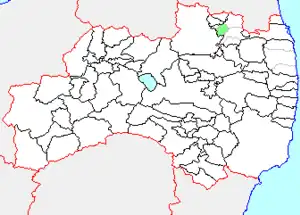 保原町の県内位置図