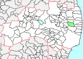 都路村の県内位置図