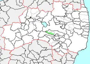 長沼町の県内位置図