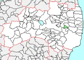 大越町の県内位置図