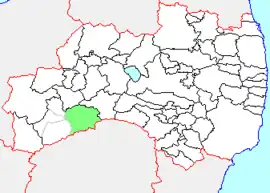 田島町の県内位置図