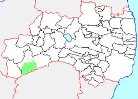 舘岩村の県内位置図