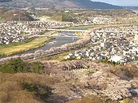 船岡城址頂上からの眺望(2007年4月14日)