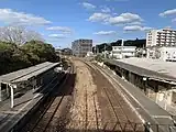 駅構内(2021年2月、跨線橋から)