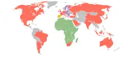 G20の参加国 永久招待国(スペイン) 一国ではなく欧州連合としての参加国
一国ではなくアフリカ連合としての参加国