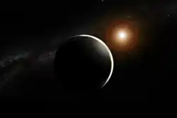 GJ 1151とその惑星の想像図。