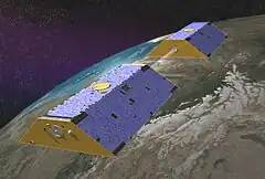 Artist's concept of the twin GRACE satellites