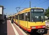 GT8-100C/2Sトラムトレインの運行開始時に導入された両運転台式3車体連接車