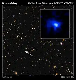 ハッブル宇宙望遠鏡が撮影したEGS-zs8-1