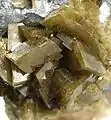 ドイツのハルツ山脈で産出した菱鉄鉱の拡大図。